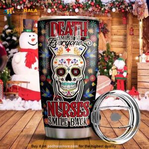 Nurse Skull Stainless Steel Cup Coffee Tumbler