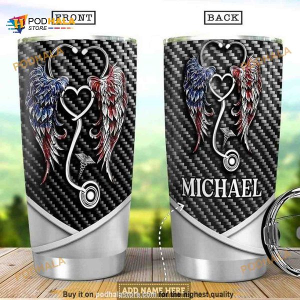 Nurse Wing Personalized Hippie Icon Medical Coffee Tumbler