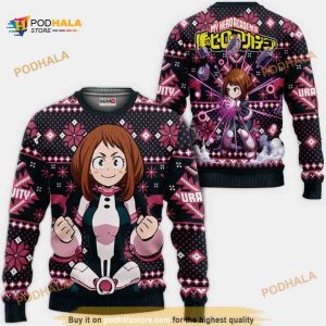 Ochaco Uraraka Anime My Hero Academia Xmas Christmas Funny Ugly Sweater