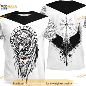 Odin Raven Raven Vegvisir Viking 3D Shirt