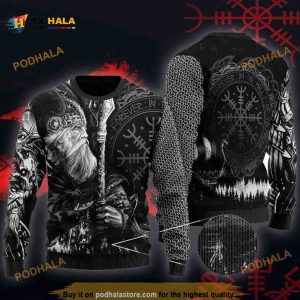 Odin Tattoo Valknut Viking All Over Printed Funny Ugly Sweater