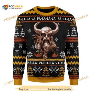 Odin Valhalla All Over Printed Funny Ugly Sweater