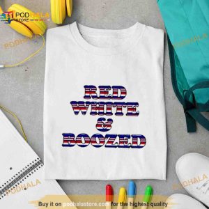 Official red White And Boozed Shirt