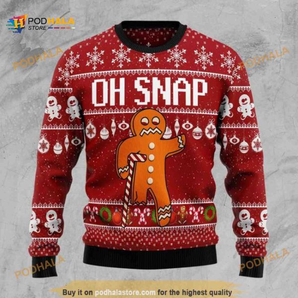 Oh Snap All Over Printed Funny Ugly Sweater