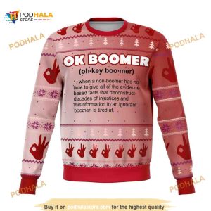 Ok Boomer Mean All Over Printed Funny Ugly Sweater