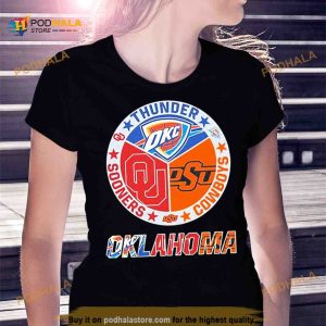 Oklahoma Sports Teams Thunder Cowboys And Sooners Shirt 2