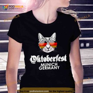 Oktoberfest Cat Munich Germany flag Shirt