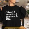 Oliver & Felicity & William & Mia Clayton Smoak Queen Family Shirt
