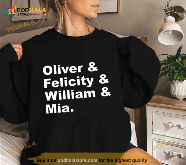 Oliver & Felicity & William & Mia Clayton Smoak Queen Family Shirt