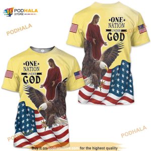 One Nation Under God All Over Printed Pefect 3D Shirt