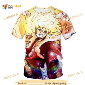 One Piece 1044 Luffy Gear 5 Anime Manga 3D Shirt
