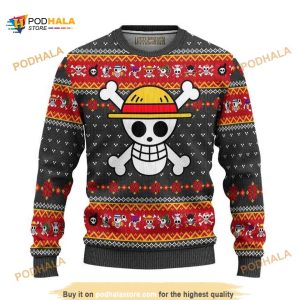 One Piece Anime All Over Printed Anime Christmas Sweater