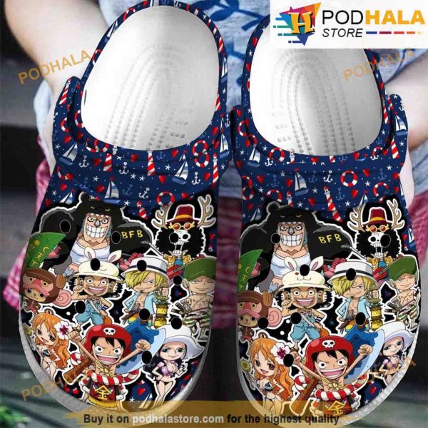 One Piece Christmas 3D Funny Crocs
