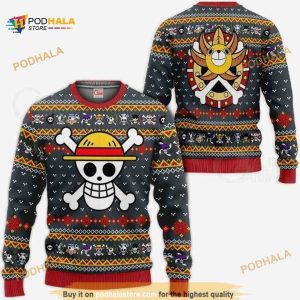 One Piece Straw Hat Priate Xmas Hoodie Ugly Anime Christmas Sweater