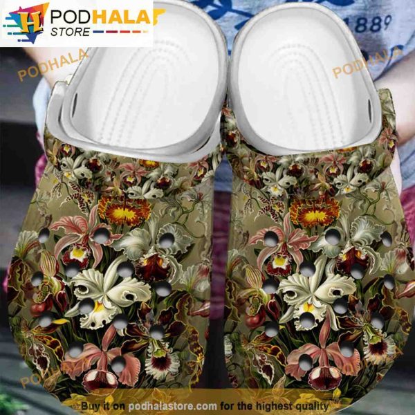 Orchidaceae Garden 3D Funny Crocs