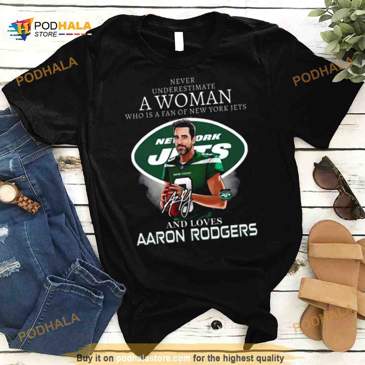 New York Jets Aaron Rodgers T-shirt - Printing Ooze