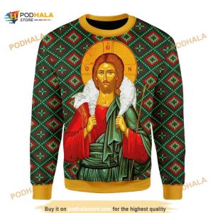 Orthodox Jesus Christ All Over Printed Funny Ugly Sweater