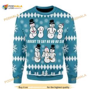Ought To Say No No No Sir All Over Printed Funny Ugly Sweater
