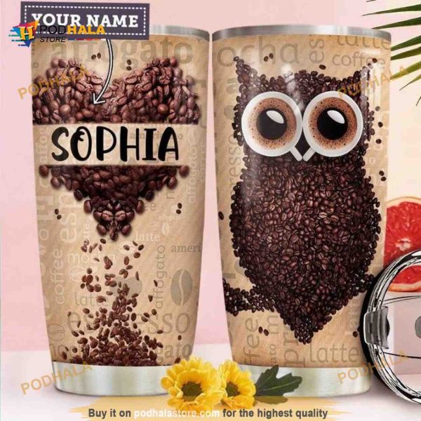 Owl Coffee Personalized 8 Gift Travel Coffee Tumbler