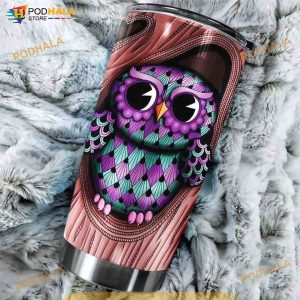 Owl Cute Colorful Coffee Tumbler All Over Print 3D
