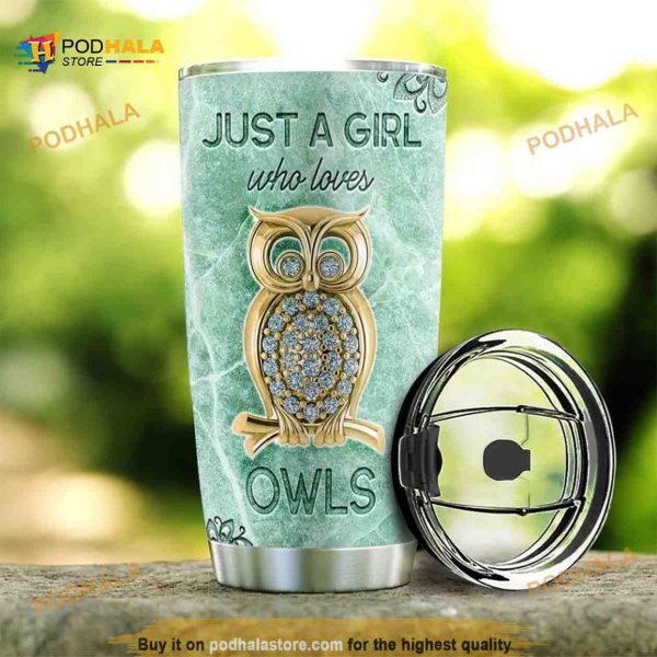 Owl Jewelry Style Stainless Steel Cup Coffee Tumbler