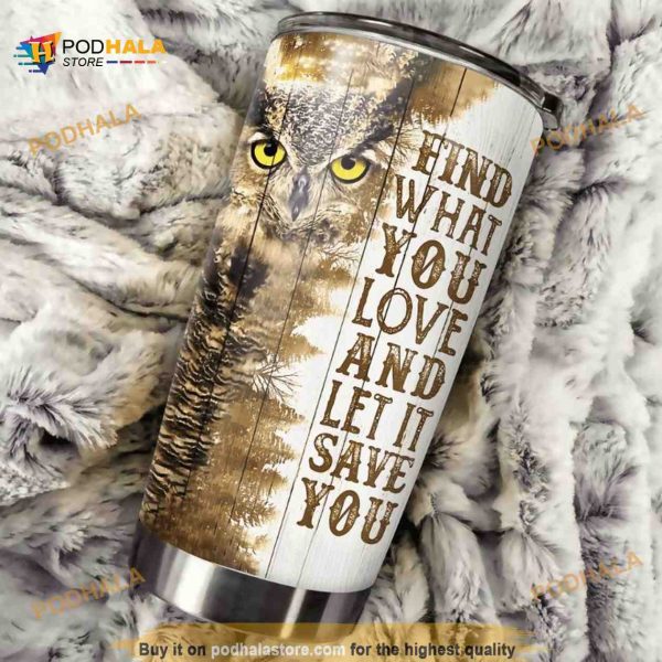 Owl Stainless Steel Cup Coffee Tumbler
