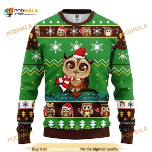 Own Cute Green All Over Printed Funny Ugly Sweater