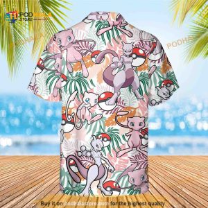 PKM Mew Hawaii Shirt Beach Vacation 2023 Shirt Pokemon Hawaiian Shirt 3D 3