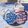 Pabst Blue Ribbon Beer Usa Flag Color 3D Funny Crocs