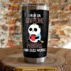Panda I Run On Caffeine Gift Travel Coffee Tumbler