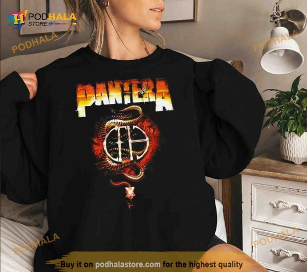 Pantera Snake Skeleton T Shirt