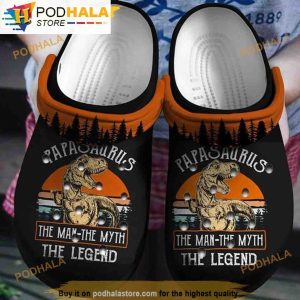 Papasaurus The Man The Myth The Legend Jurassic Park 3D Funny Crocs