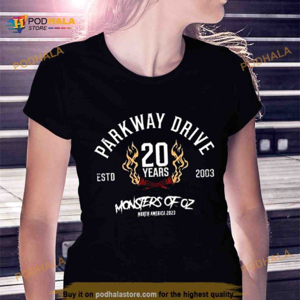 Parkway Drive Monsters of Oz 2023 US Tour Shirt