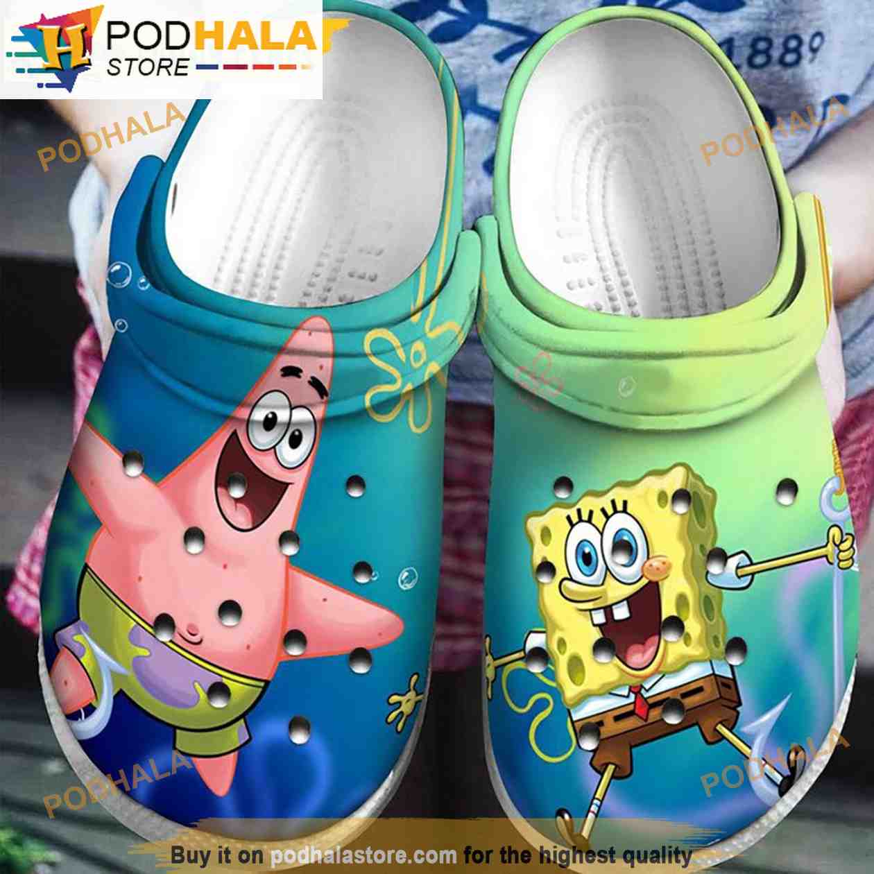 Patrick Star And Spongebob 3D Funny Crocs Slippers - Bring Your Ideas ...