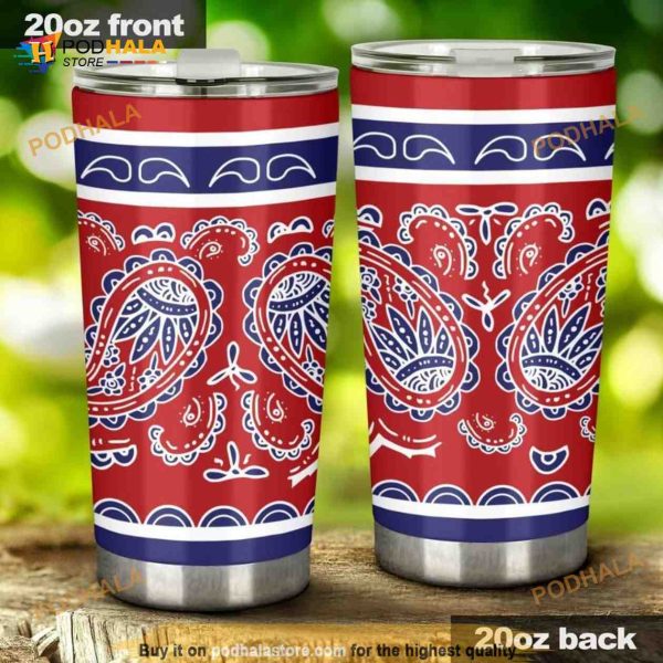 Patriotic Bandana Stainless Steel Cup Coffee Tumbler