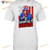 Patriotic Halloween Zombie Uncle Sam Pumpkin Usa Flag Funny Halloween Shirt