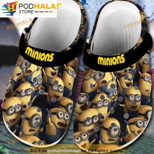 Pattern Mens Minion 3D Funny Crocs Slippers