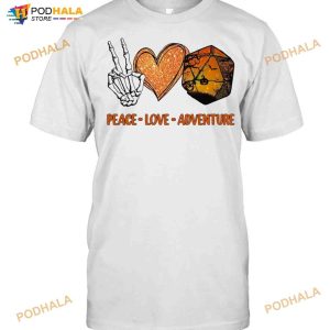 Peace Love Adventure Halloween Shirt