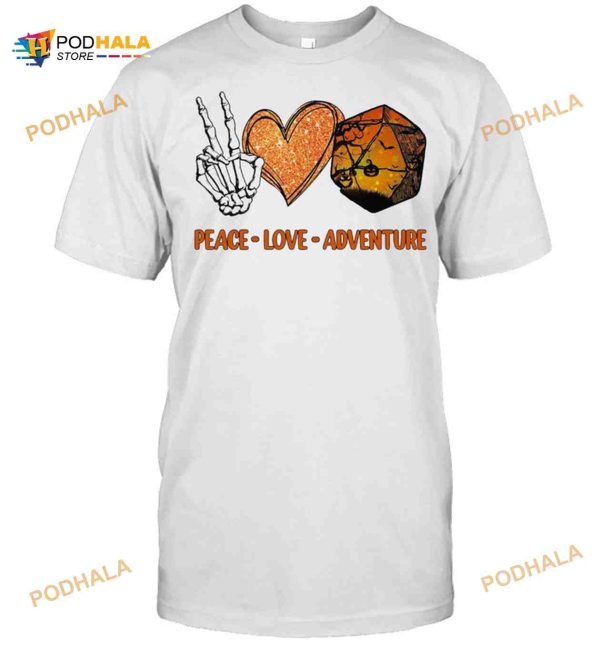 Peace Love Adventure Halloween Shirt