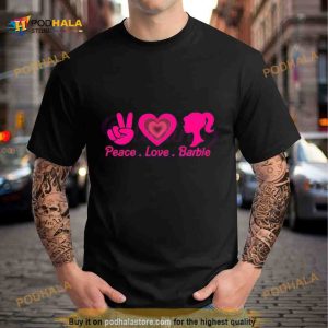 Peace Love Barbie SVG Pink Barbie Girl Shirt