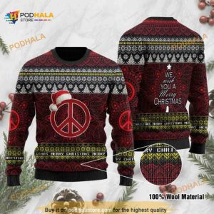 Peace We Wish You A Merry Xmas Christmas Funny Ugly Sweater
