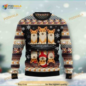 Pembroke Welsh Corgi Christmas Wool Funny Ugly Sweater
