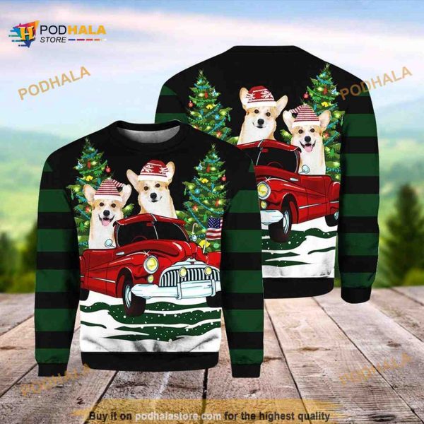 Pembroke Welsh Corgi Dog Christmas Gifts For Dog Lovers Funny Ugly Sweater