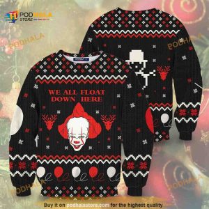 Penny Wise We All Float Down Here Ugly Christmas Sweater Gift For Xmas