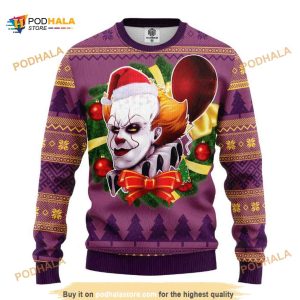 Pennywise It Horror Movie Xmas Ugly Christmas Sweater
