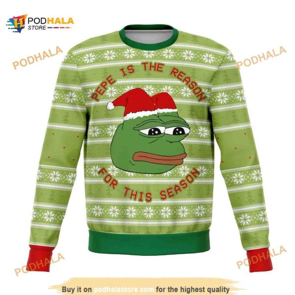 Pepe The Frog Dank All Over Printed Funny Ugly Sweater
