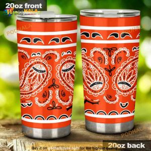 Perfect Orange Bandana Stainless Steel Cup Coffee Tumbler