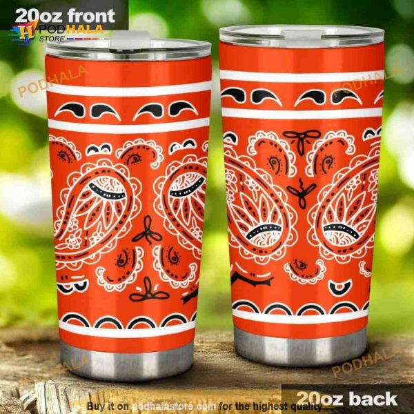 Perfect Orange Bandana Stainless Steel Cup Coffee Tumbler