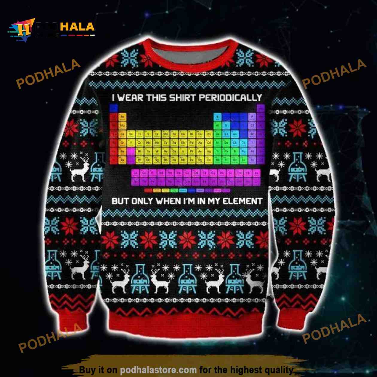 Periodic table christmas outlet jumper