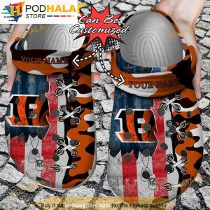 Personalized 3D Funny Crocs NFL Bengals Shoes